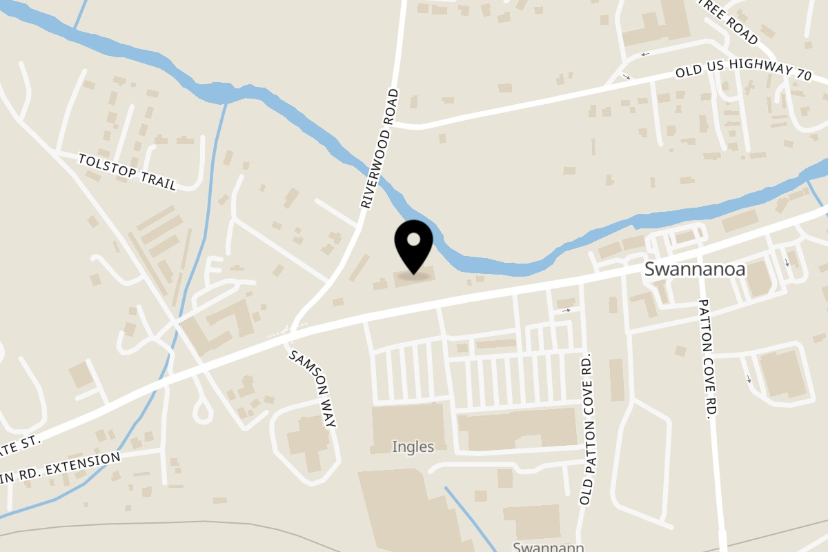 Map showing the location of La Bamba Sazon Latino on 2298 US-70 in Swannanoa